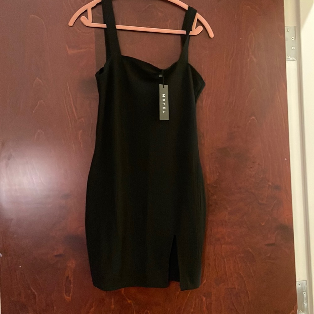 NWT Princess Polly Black Mini Dress with slit